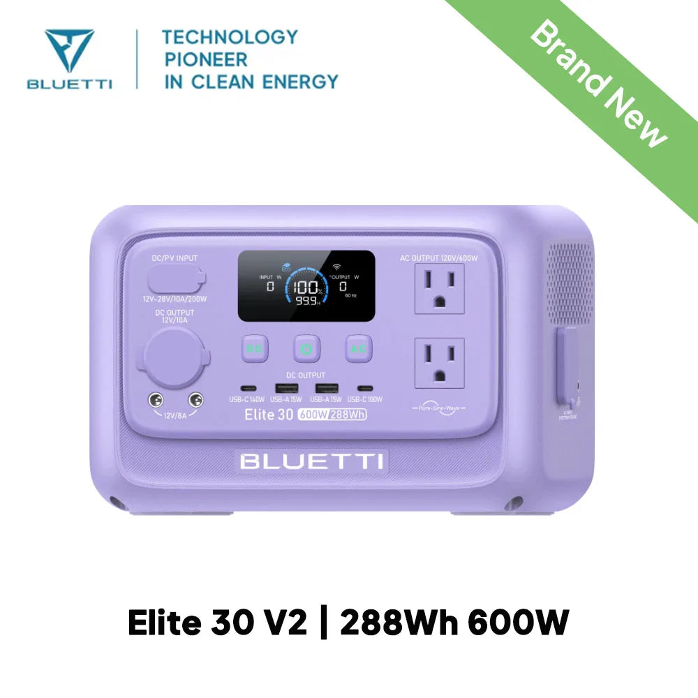 BLUETTI Elite 30 V2 Portable Power Station With Solar Charging