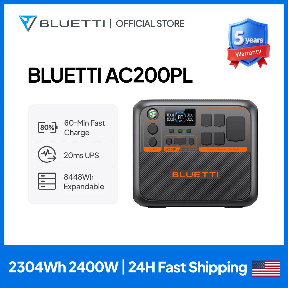BLUETTI AC200PL Portable Power Station for Outdoor Emergency Power