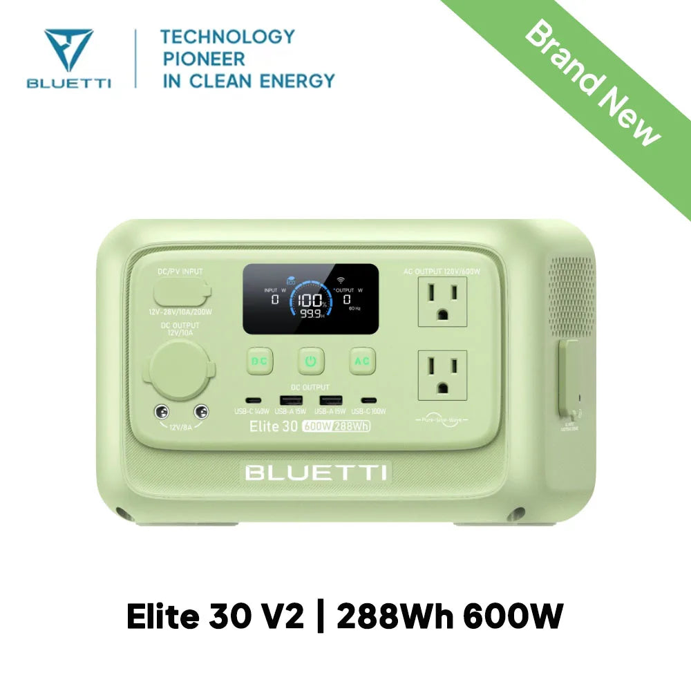 BLUETTI Elite 30 V2 Portable Power Station With Solar Charging