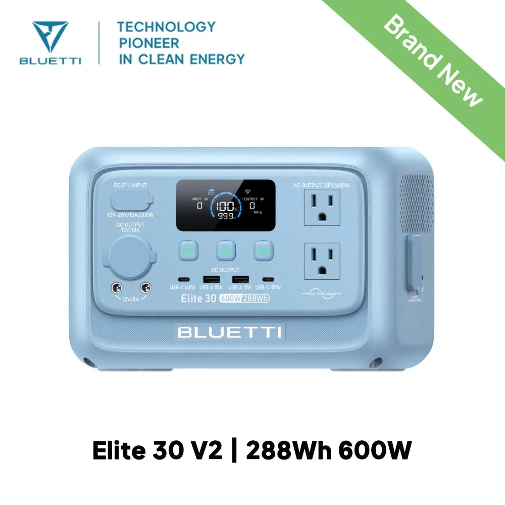BLUETTI Elite 30 V2 Portable Power Station With Solar Charging