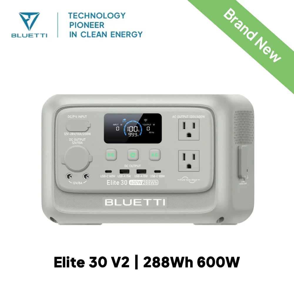 BLUETTI Elite 30 V2 Portable Power Station With Solar Charging