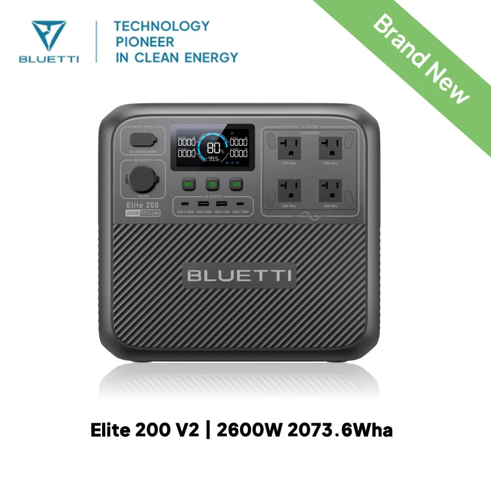BLUETTI Elite 200 V2 Portable Solar Power Station for Camping