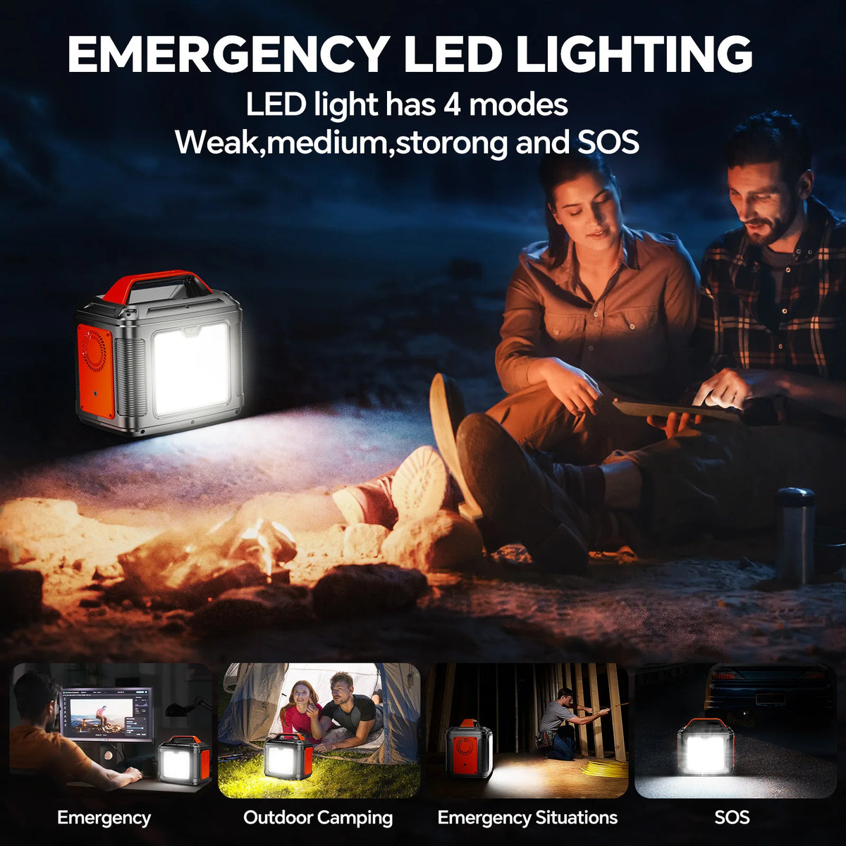 SBAOH Portable Power Station for Camping and Emergency Backup