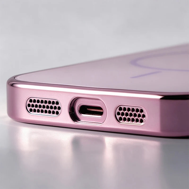 Magnetic Shockproof Phone Case With Lens Film And Wireless Charging
