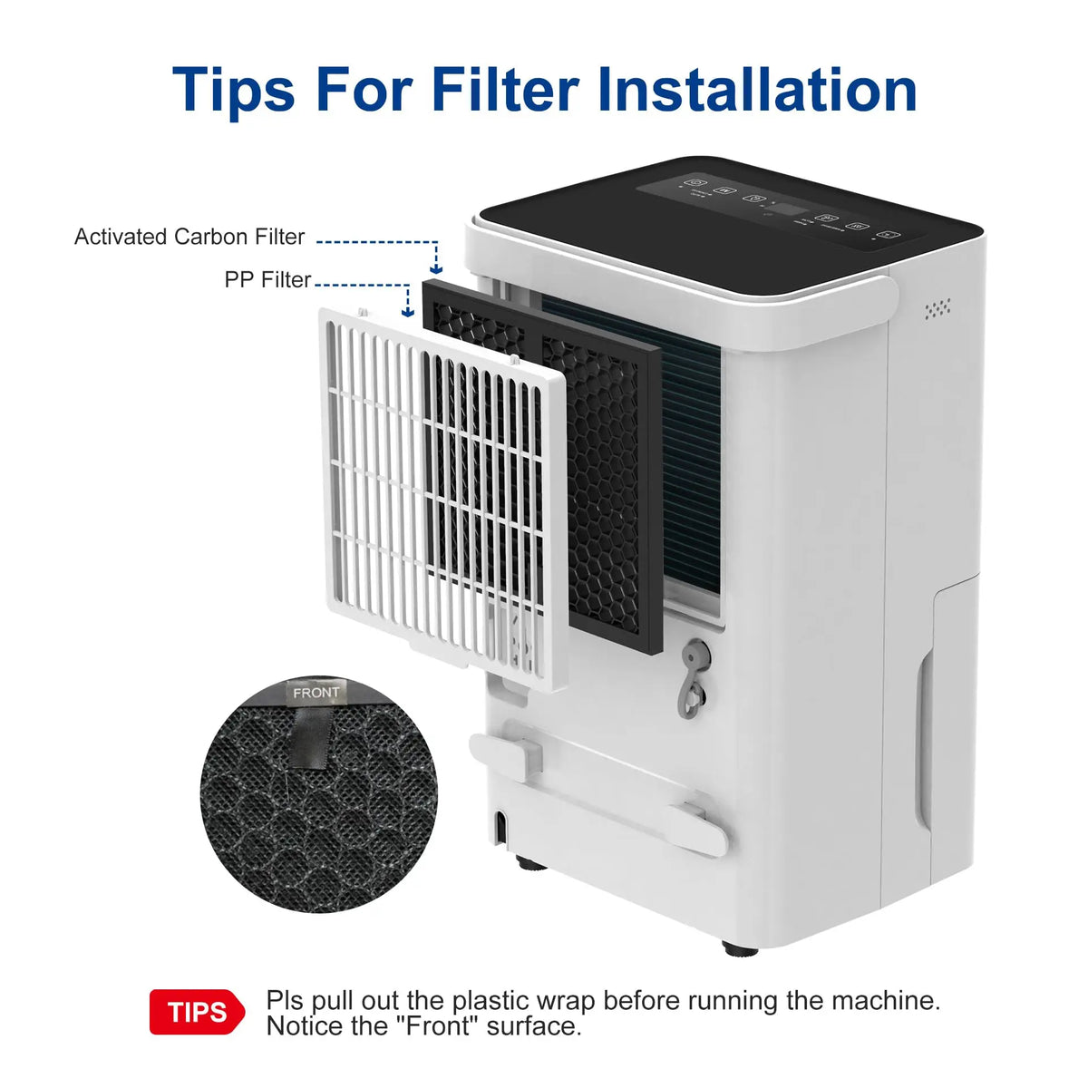 Shinco Home Dehumidifier With Continuous Drainage And Humidity Control