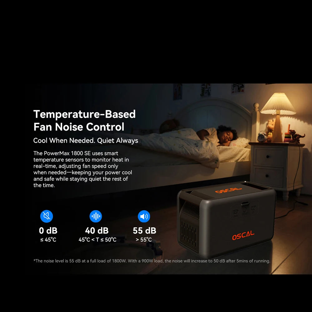 OSCAL LiFePO4 Portable Power Station Solar Charging And UPS Backup