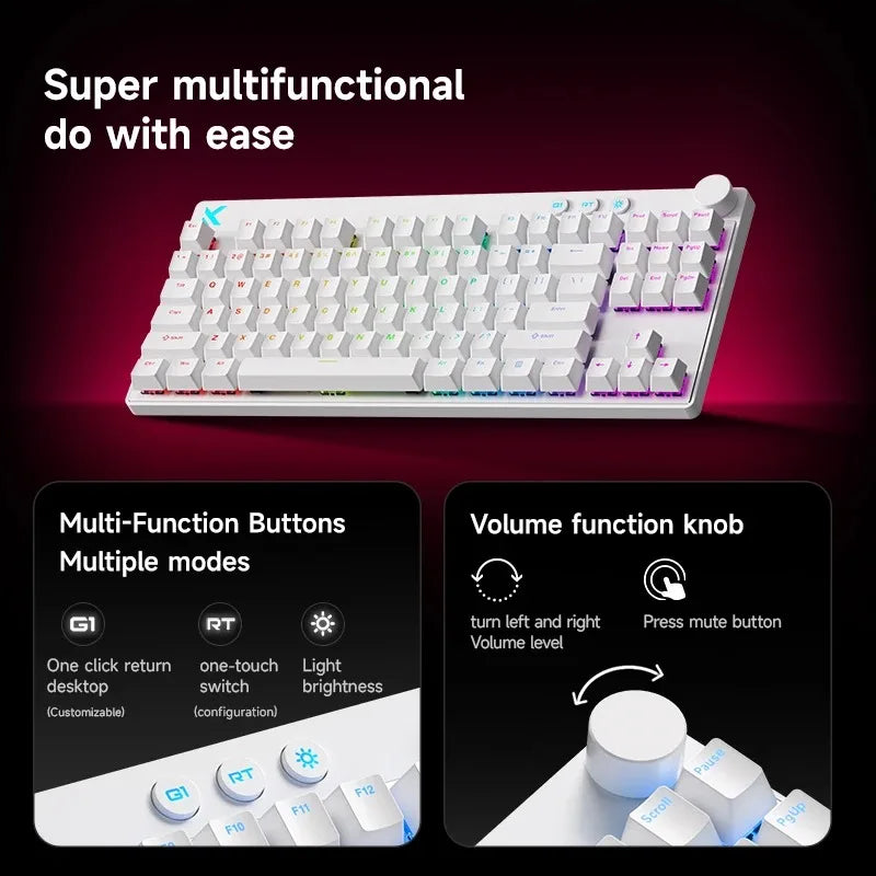 MCHOSE Mix87 Hall Effect Magnetic Gaming Keyboard With RGB