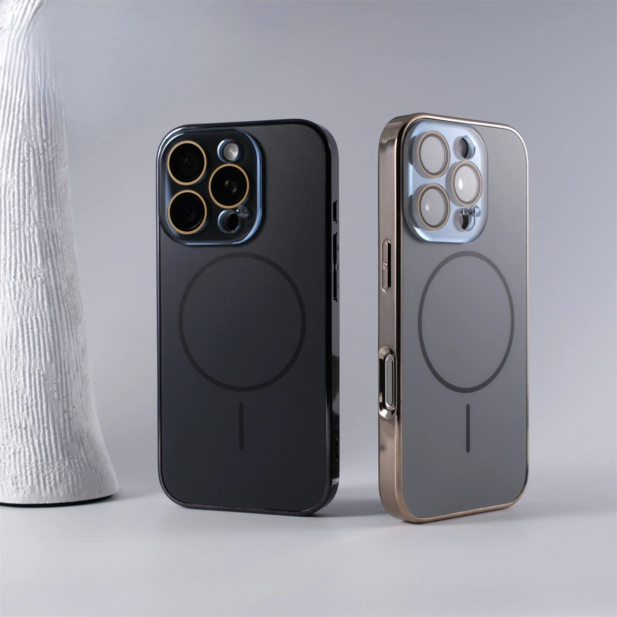 Magnetic Shockproof Phone Case With Lens Film And Wireless Charging