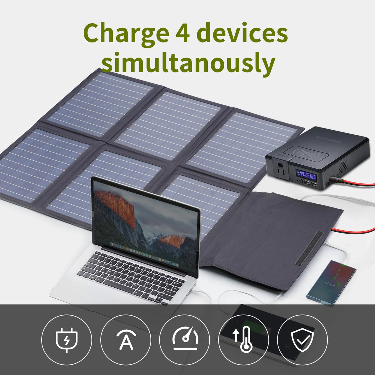 ALLPOWERS Portable Solar Power Station for Camping and Electronics