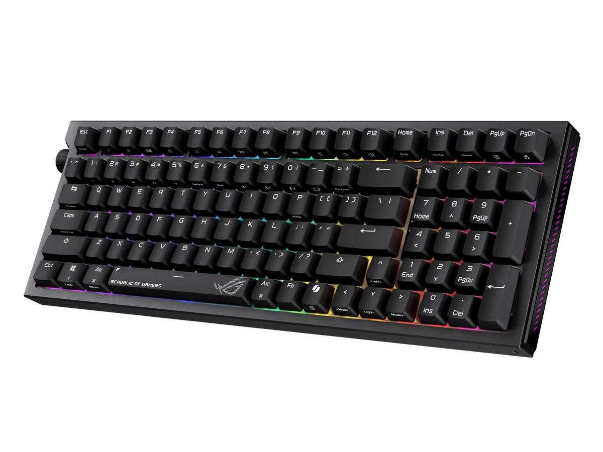 ASUS ROG Strix Morph 96 Wireless Gaming Keyboard, Mechanical Switches, 2.4GHz/Bluetooth, Compact 96% Layout, RGB, PC