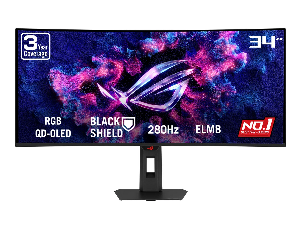 ASUS ROG Strix 34" UltraWide QHD 1440P 280Hz OLED Curved Gaming Monitor, G-Sync Compatible, HDR500, 0.03ms, USB-C, XG34WCDMS