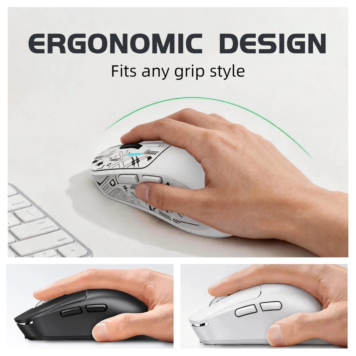 T-WOLF Tri-Mode Wireless Gaming Mouse 8000 DPI Rechargeable