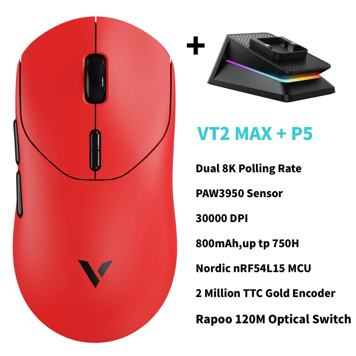Rapoo Wireless Esports Gaming Mouse With True 8K Polling Rate