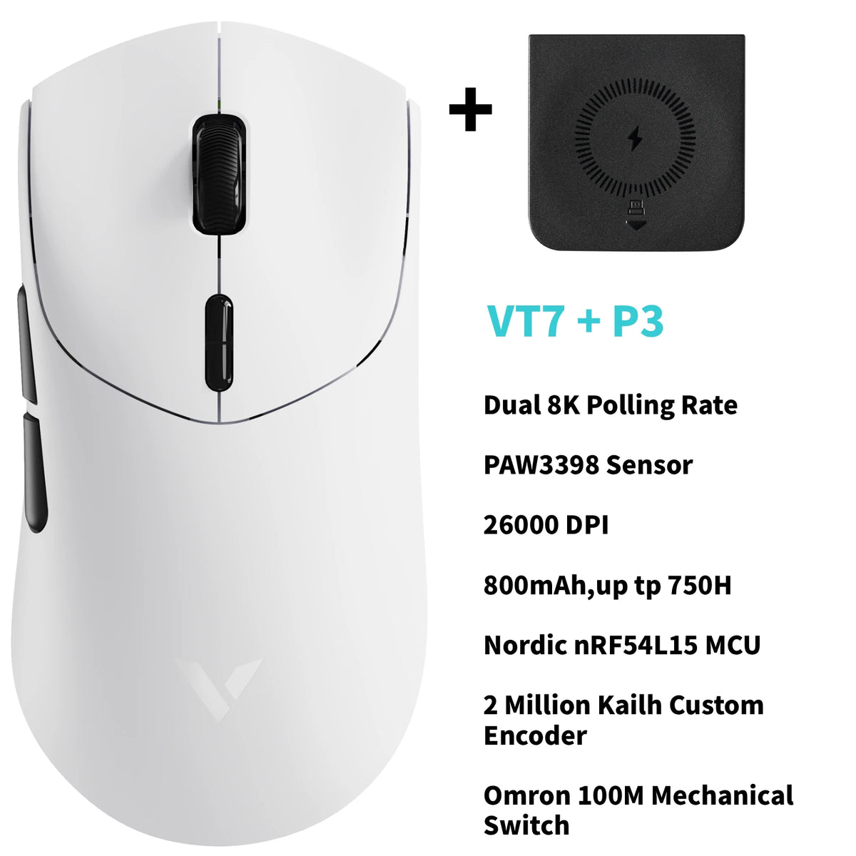 Rapoo VT7 Max Wireless Gaming Mouse With 8K Polling Precision
