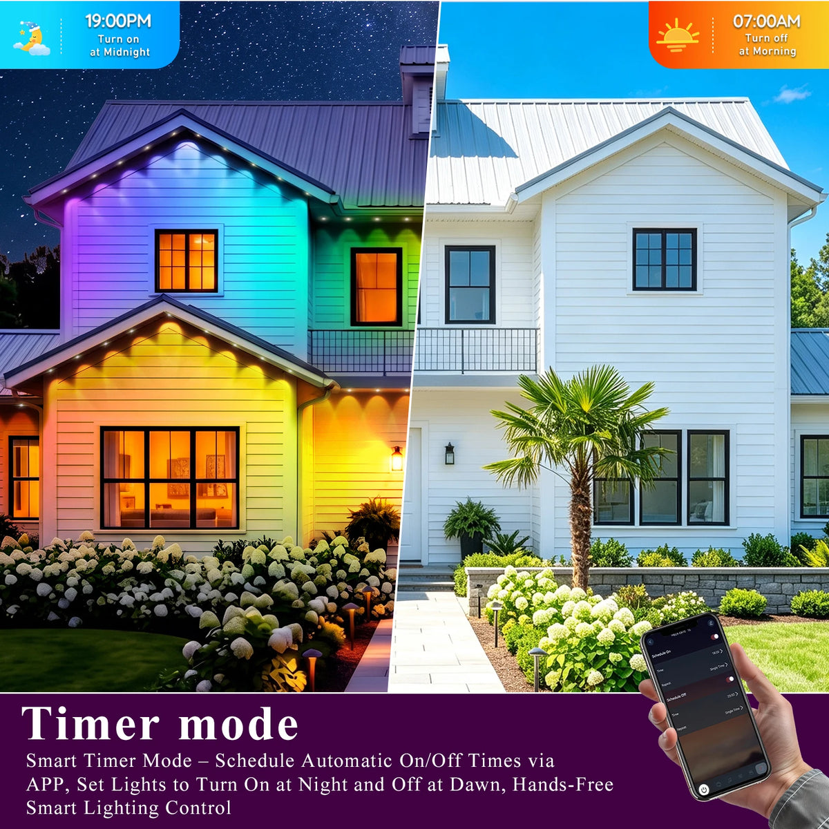 AILBTON Permanent Outdoor Eaves Lights With App And Remote Control