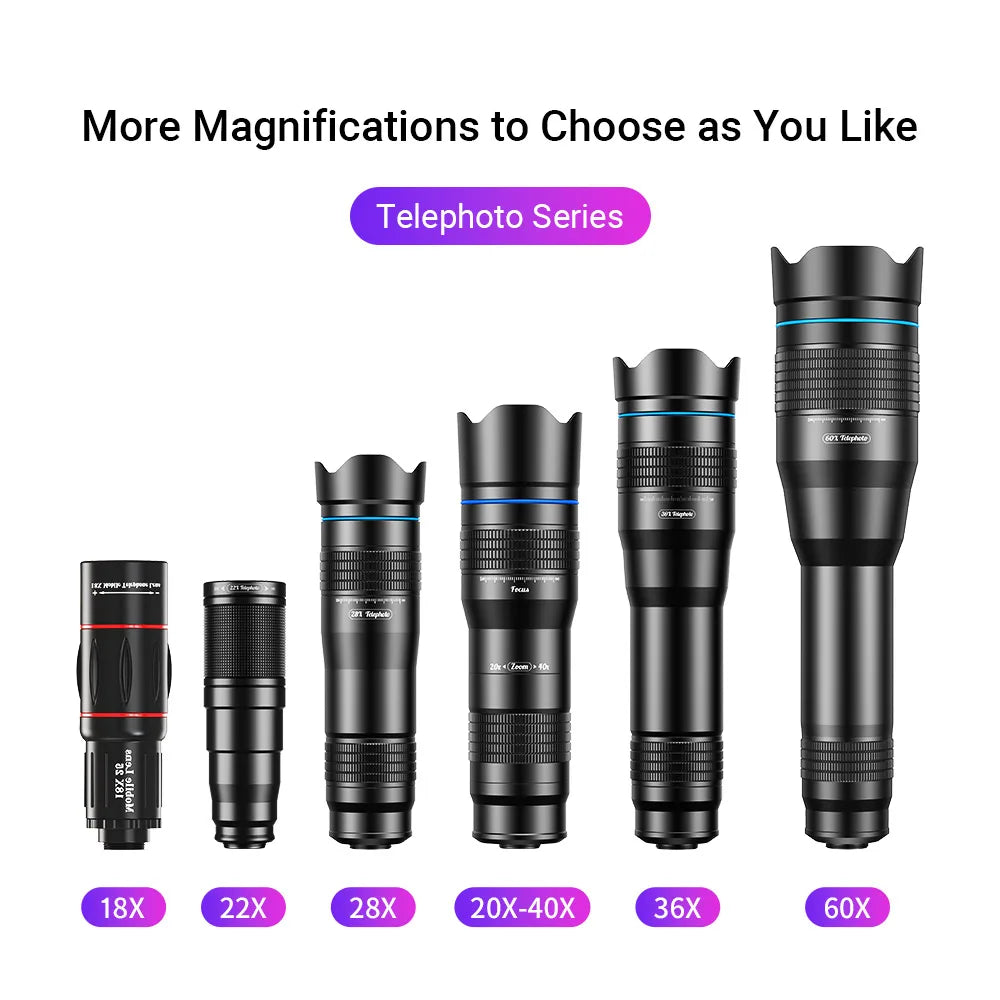 APEXEL 60X Mobile Phone Telescope Lens Astronomical Telephoto Zoom Lens With Extendable Tripod for iPhone 18/17/16 Samsung and All Smartphone