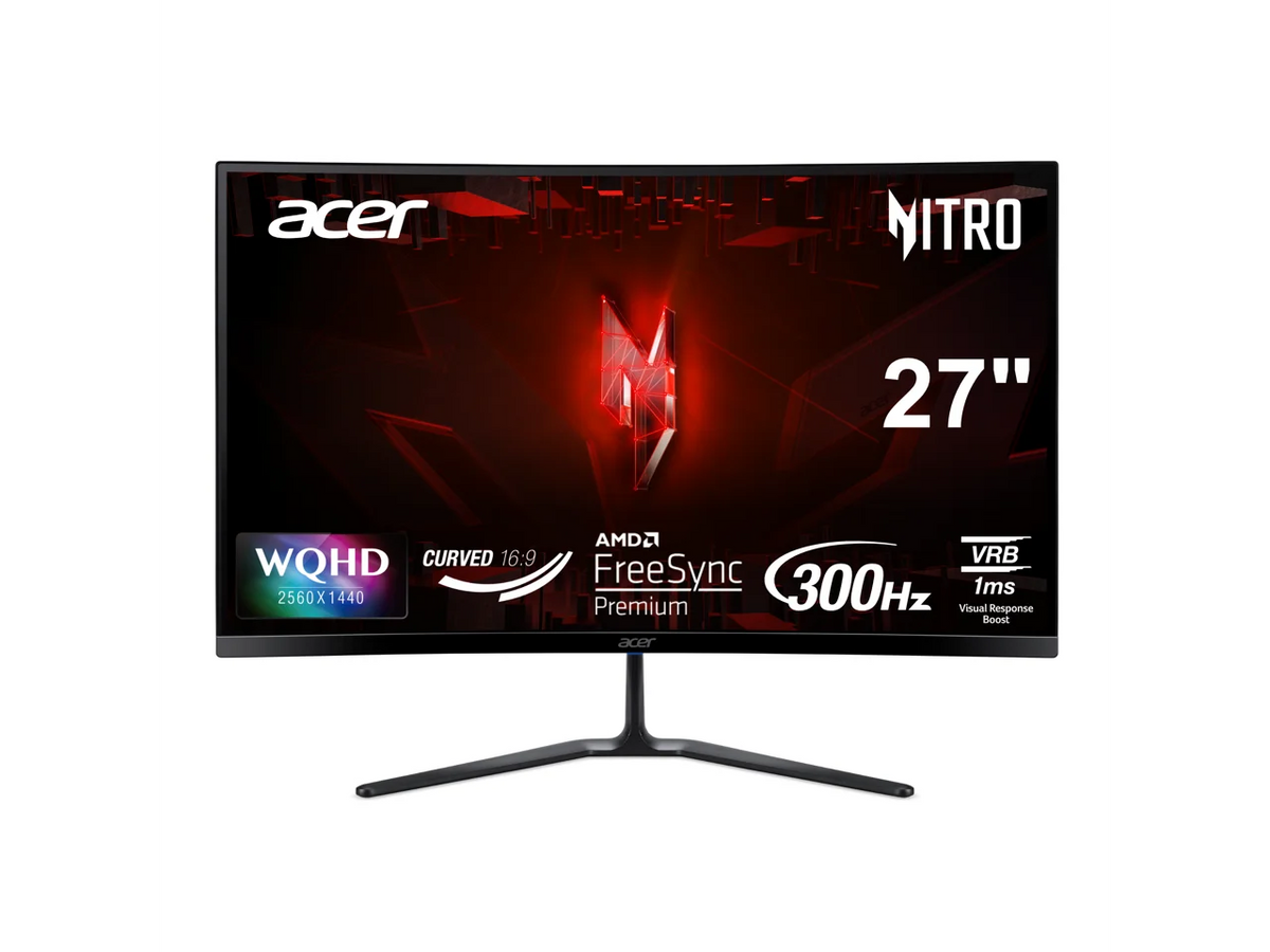 Acer Nitro 27" WQHD 2K 1440P 300Hz with AMD FreeSync Premium Technology 1ms HDR10 Built-in Speakers Curved Gaming Computer Monitor ED270U Fbmiipx