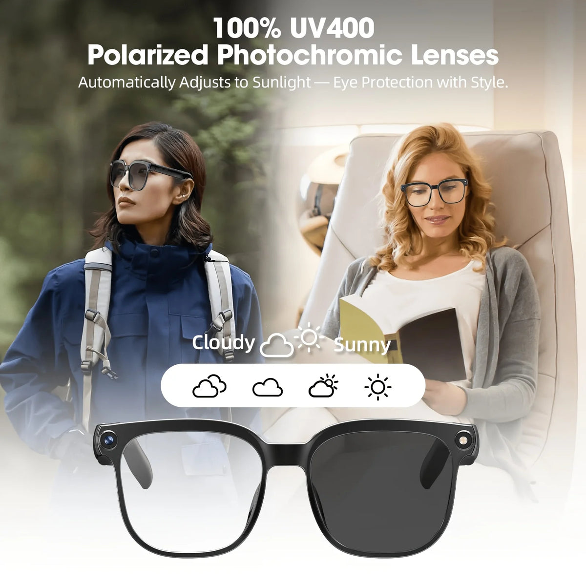 Smart Camera Glasses With HD Video Translation And Audio