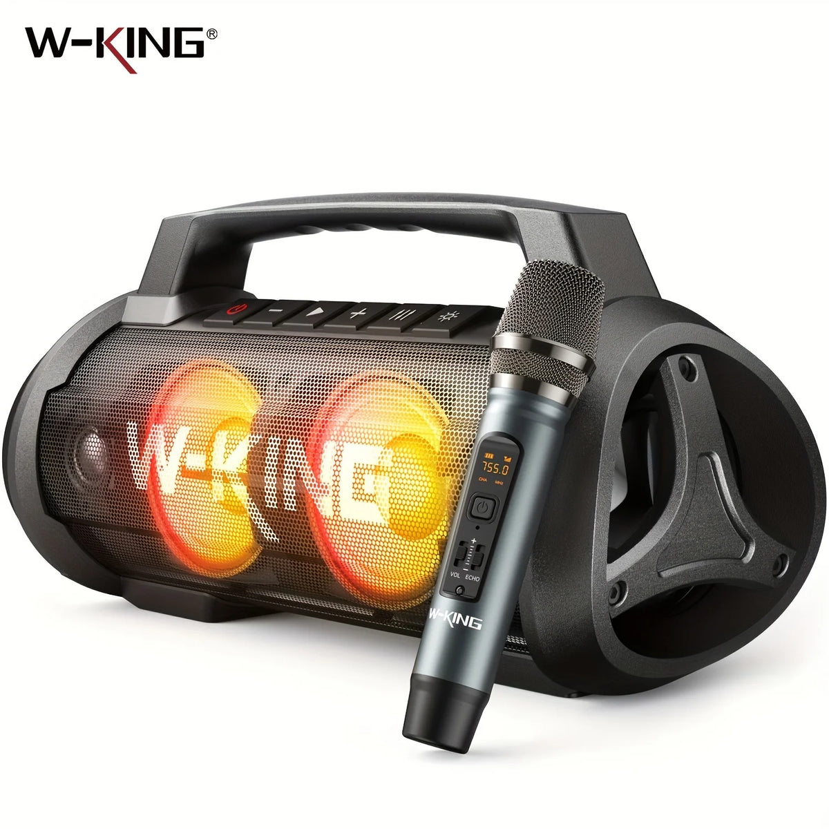 W-King D10MIC Portable Bluetooth Speaker With Wireless Microphone