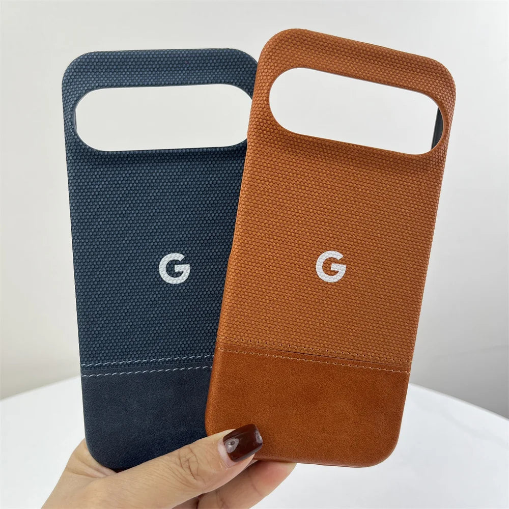 Luxury Matte Cotton Linen Leather Case for Google Pixel 10/9 Pro XL/8 Pro/8A Shockproof Cover
