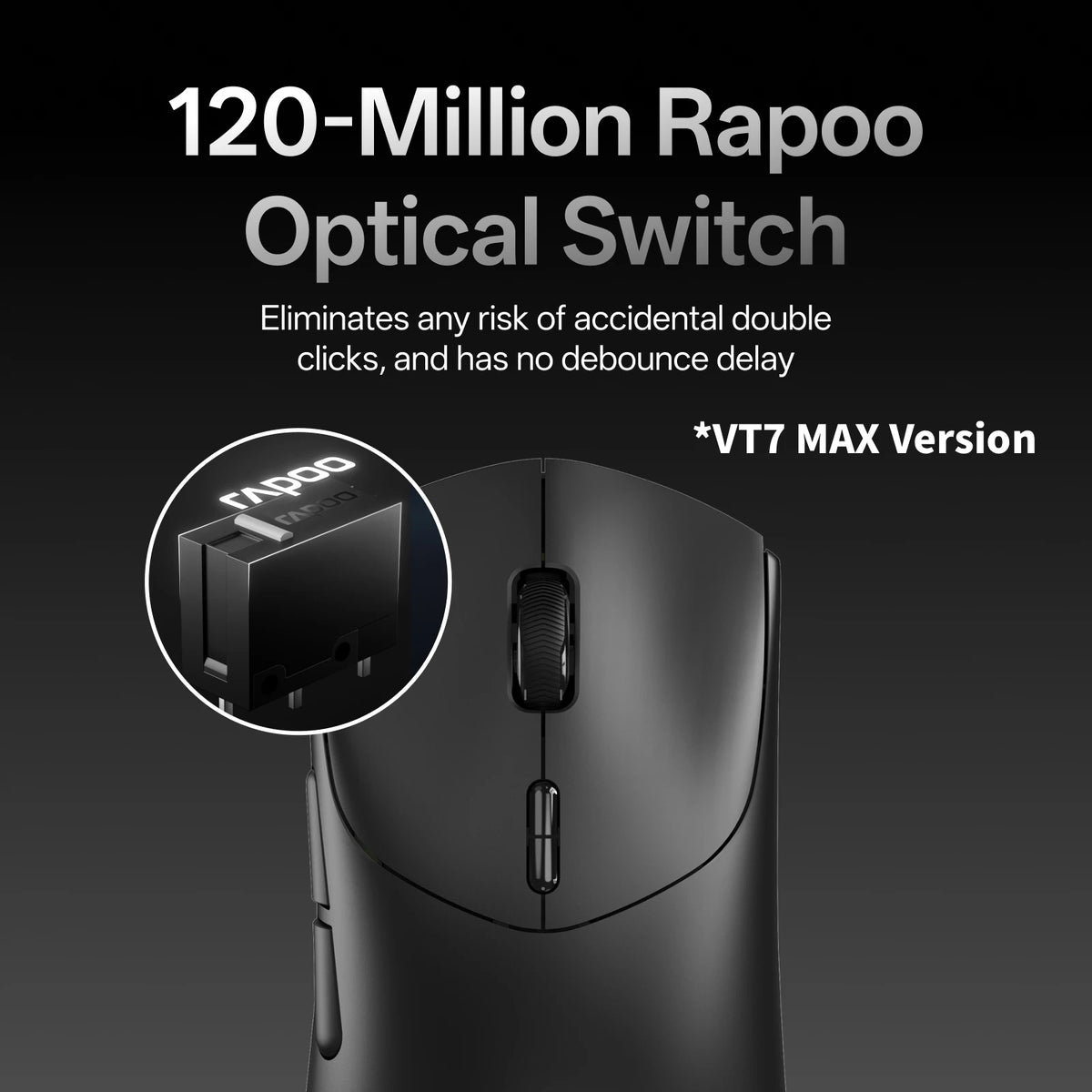 Rapoo VT7 Max Wireless Gaming Mouse With 8K Polling Precision