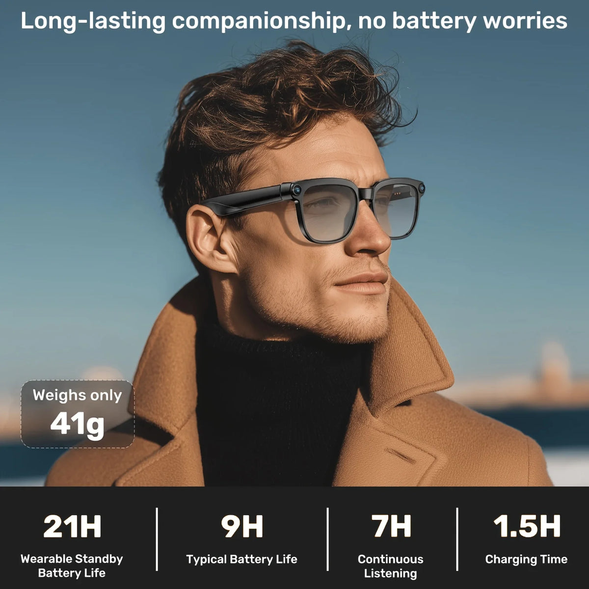 Smart Camera Glasses With HD Video Translation And Audio