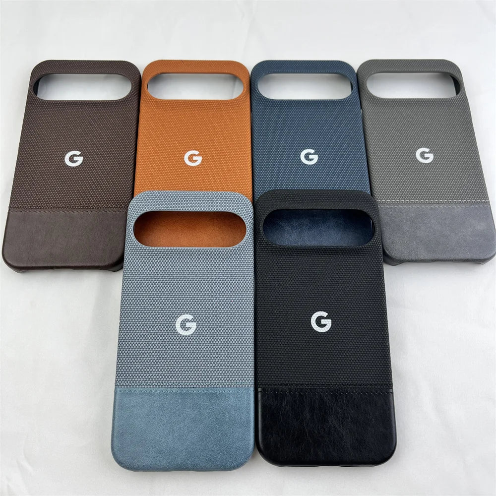 Luxury Matte Cotton Linen Leather Case for Google Pixel 10/9 Pro XL/8 Pro/8A Shockproof Cover