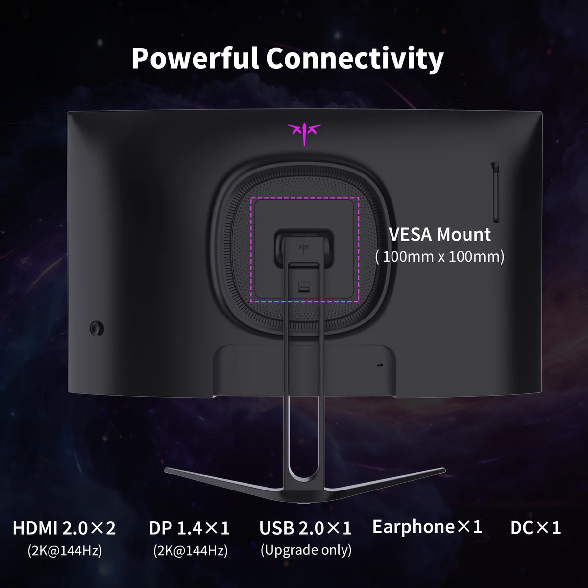 KTC Curved QHD Gaming Monitor With 144Hz HDR400 Adaptive Sync