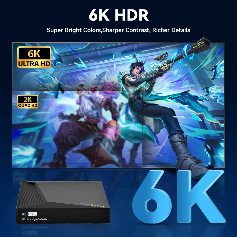 GTMEDIA Android TV Box 6K HDR WiFi 6 Streaming Player
