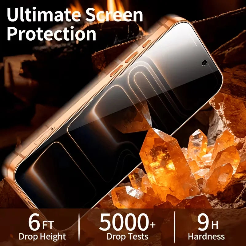 iPhone Full Screen Privacy Tempered Glass Protector With Anti Fingerprint