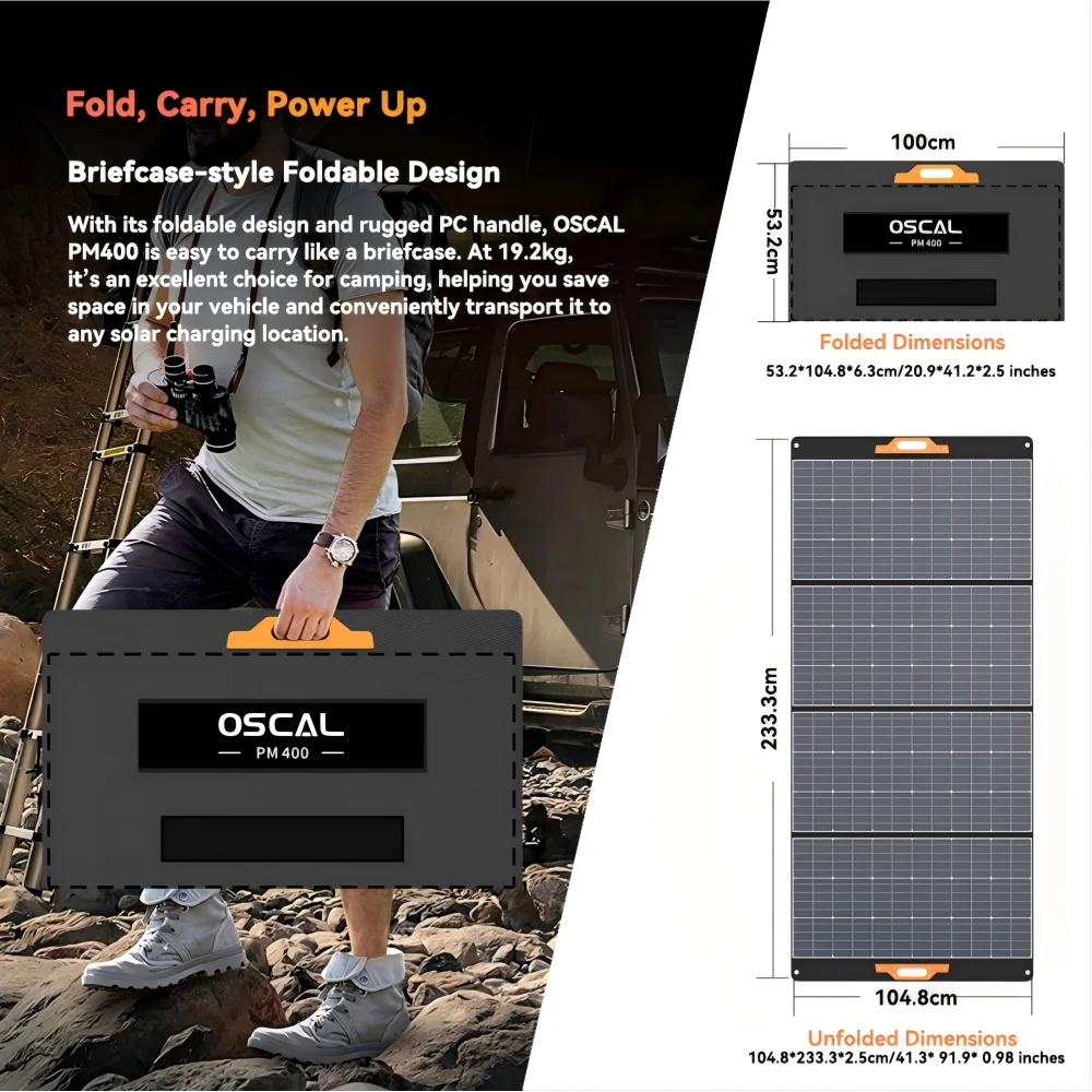OSCAL PowerMax SE Portable Solar Generator Fast Charging App Control