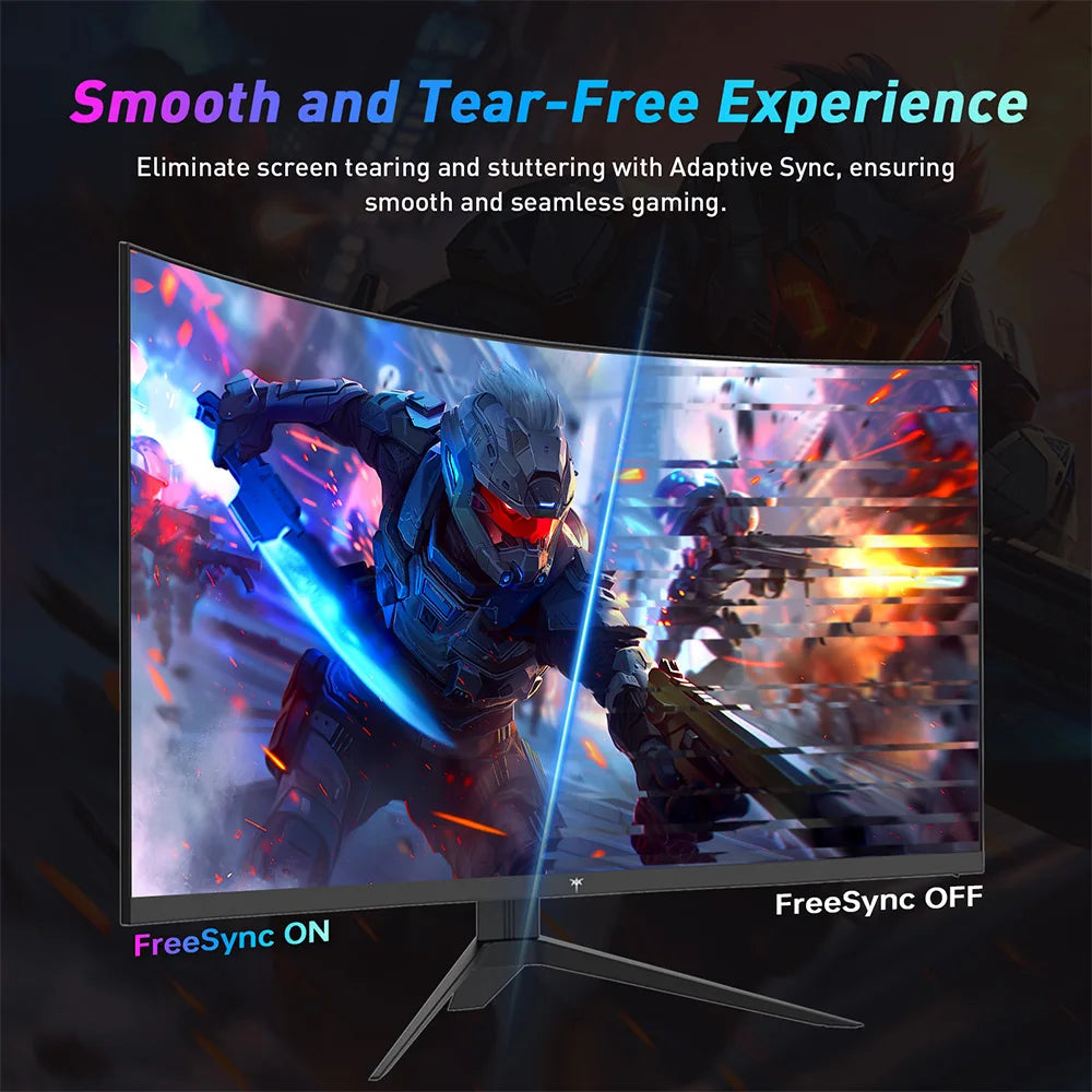 KTC H32S17F 32'' Curved Gaming Monitor, 1920*1080 HVA Panel, 240Hz Refresh Rate, 125% SRGB, 3500:1 Contrast Ratio, Adaptive Sync, HDR10, 3ms Response Time, 2*HDMI2.0 1*DP1.4 1*USB2.0 1*Audio, VESA Mount, Adjustable Tilt, Low