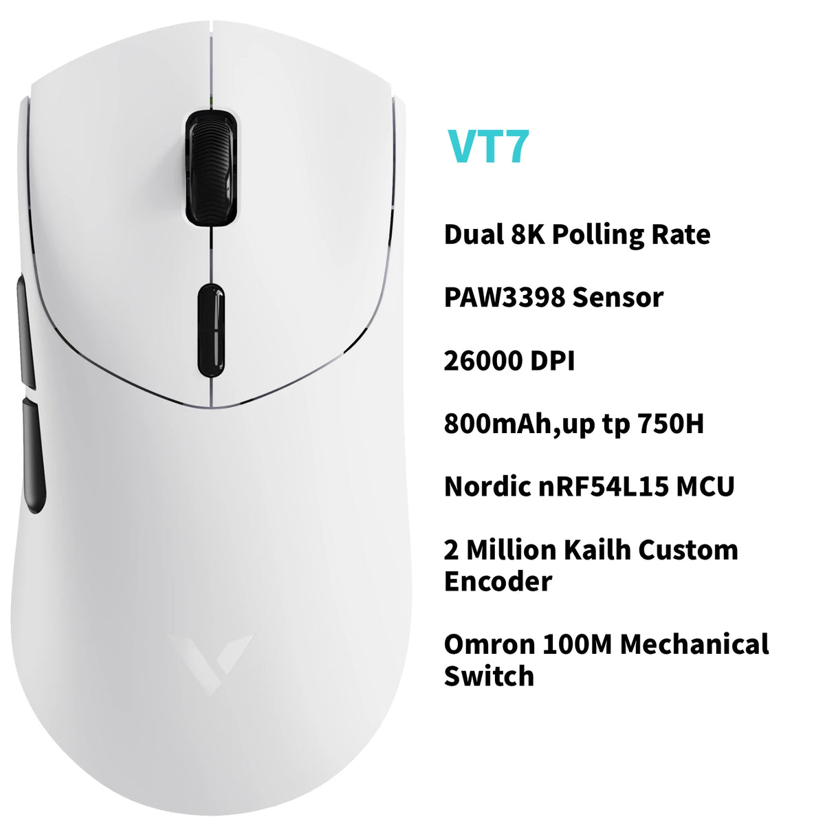 Rapoo VT7 Max Wireless Gaming Mouse With 8K Polling Precision