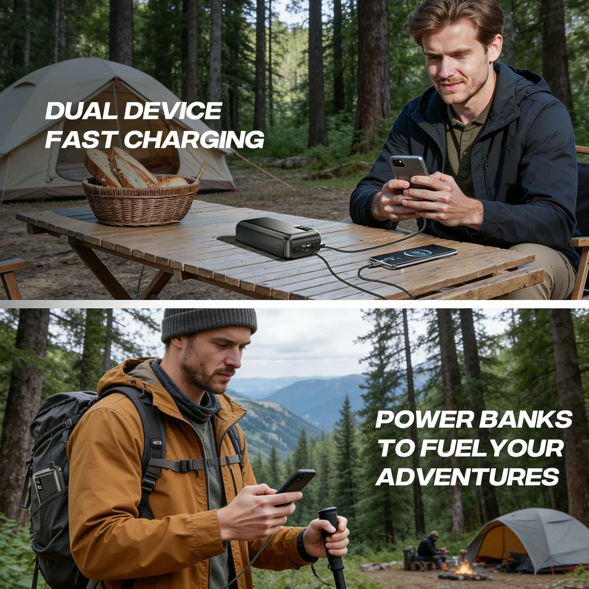 Hganus Fast Charging Portable Power Bank With Digital Display