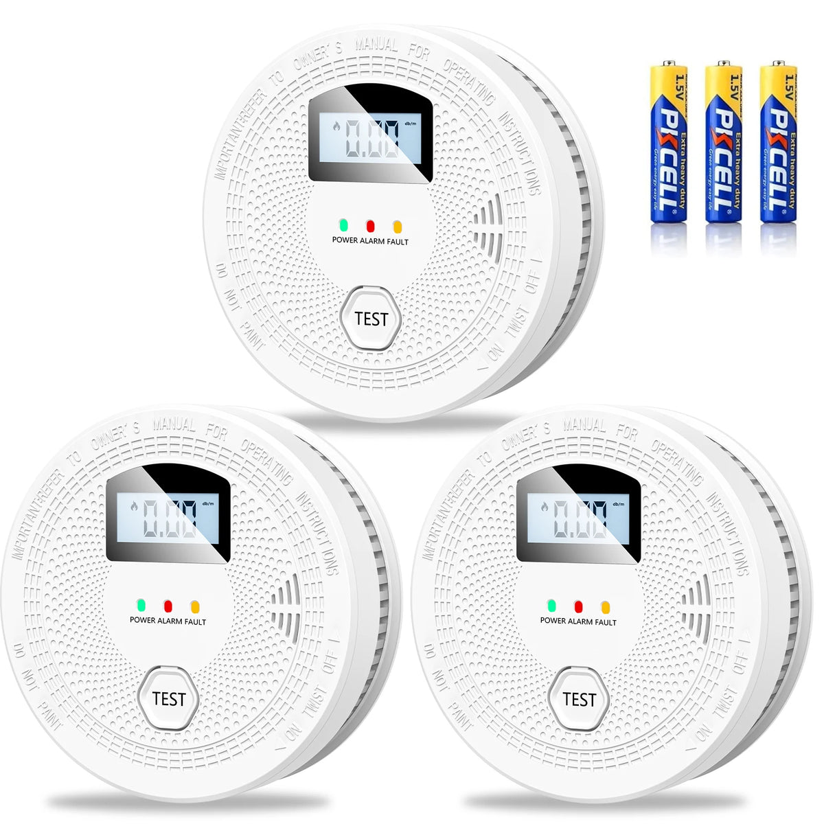 Smoke And Carbon Monoxide Detector Combo With LED Indicators