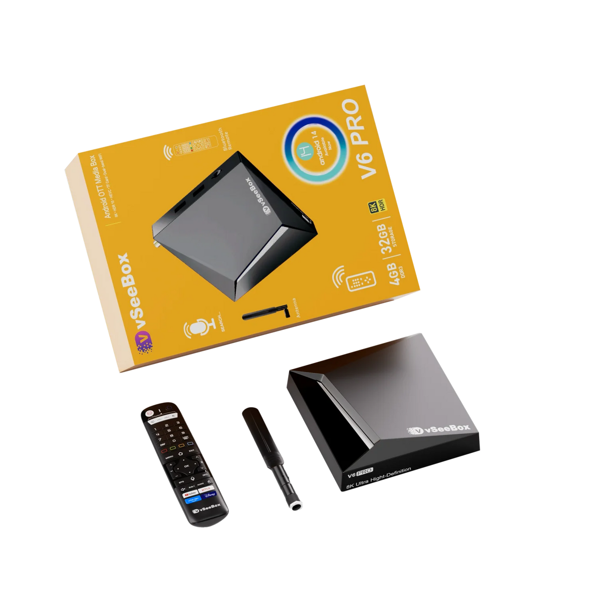 Vseebox V6 Pro Android TV Box With 8K HDR Streaming