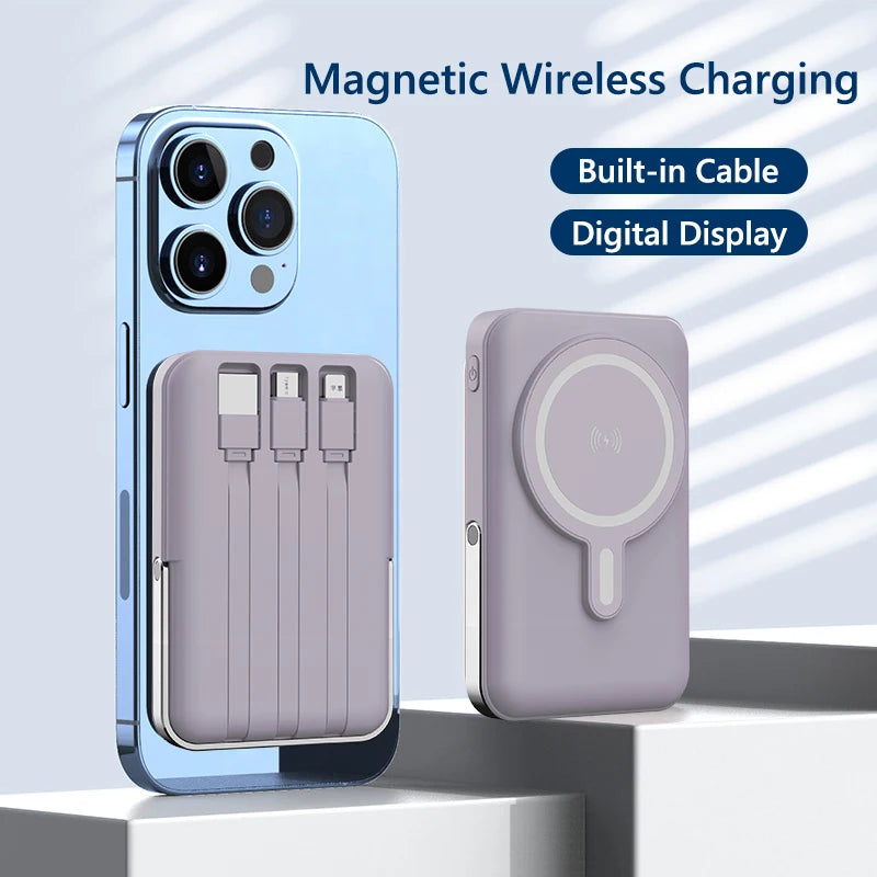 Wireless Magnetic Power Bank With 22.5W Fast Charging And Stand