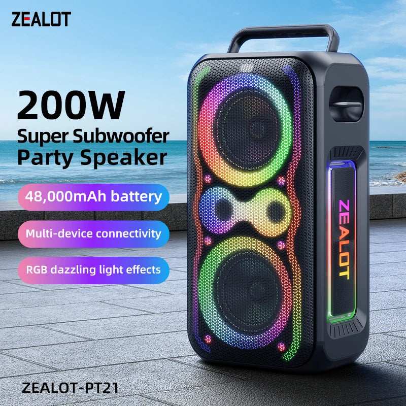 ZEALOT Portable Bluetooth Speaker With Bass Boost And IPX5 Waterproofing