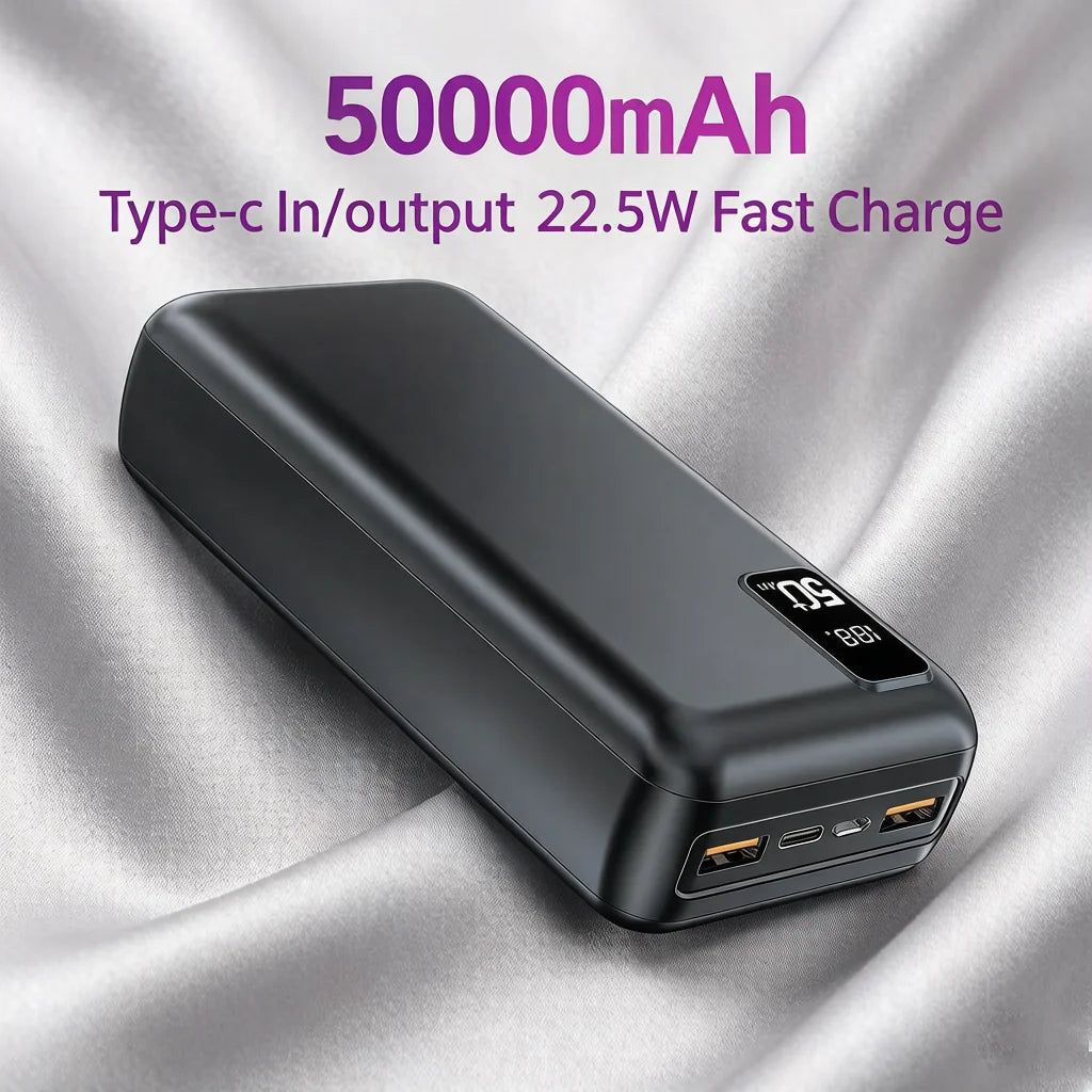 Hganus Fast Charging Portable Power Bank With Digital Display