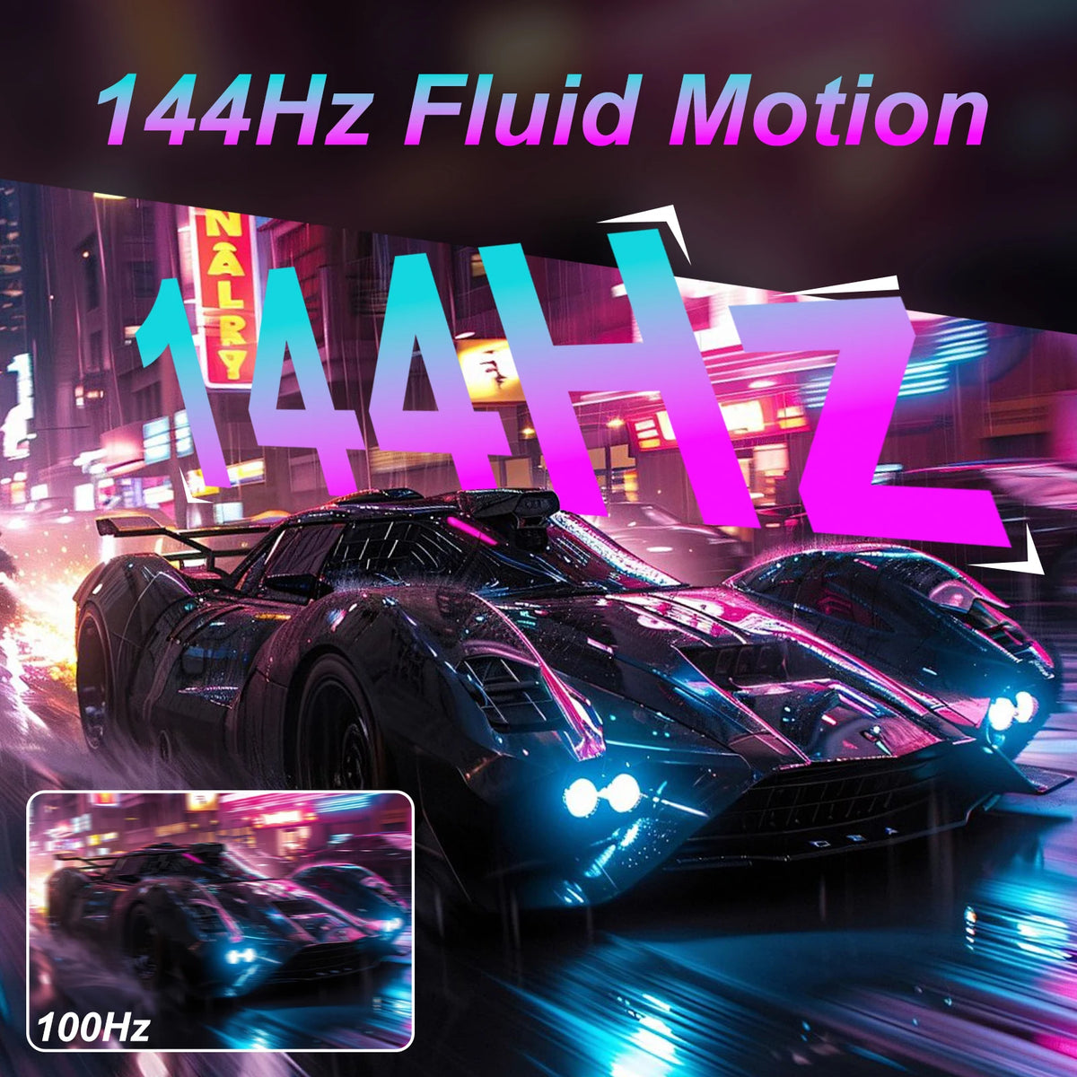 LXZ 27 Inch Gaming Monitor, 144Hz UHD 4K 3840x2160P PC Screen, True 4K Clarity, 4x More Pixels Than FHD Computer Screen with FreeSync, Support Wallmount 75x75mm, Gift, Christmas Gift, for Gamers, Esports Display, Modern Displ