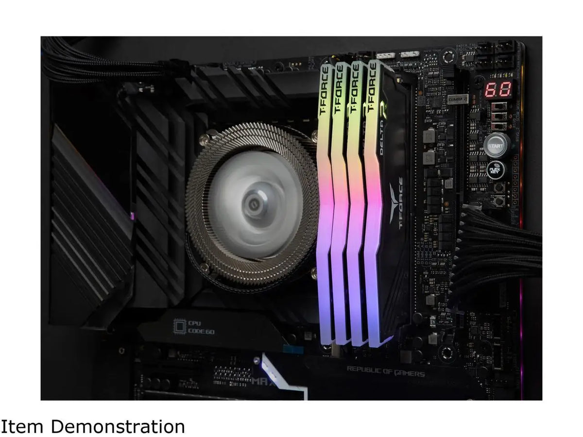 Team T-Force Delta RGB 16GB (2 x 8GB) 288-Pin PC RAM DDR4 3200 (PC4 25600) Desktop Memory Model TF3D416G3200HC16FDC01
