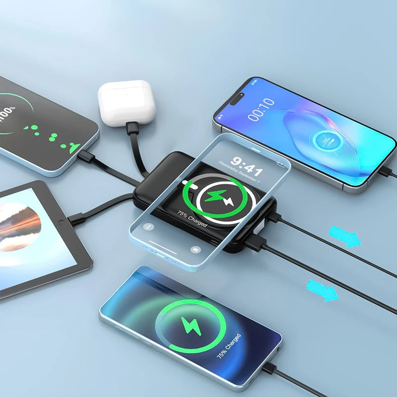 Wireless Magnetic Power Bank With 22.5W Fast Charging And Stand