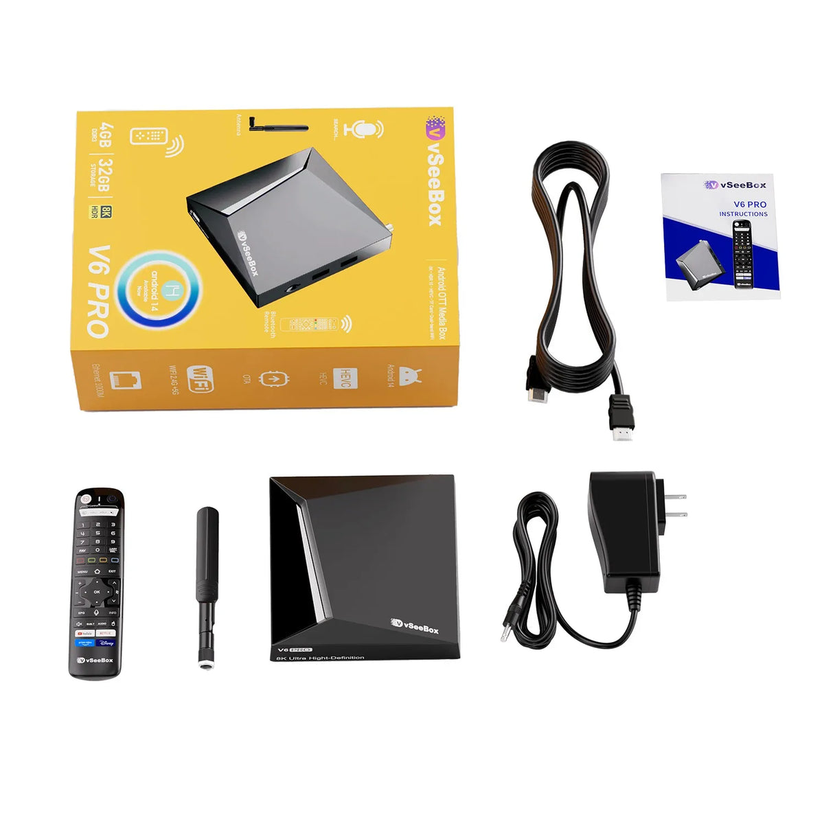 Vseebox V6 Pro Android TV Box With 8K HDR Streaming