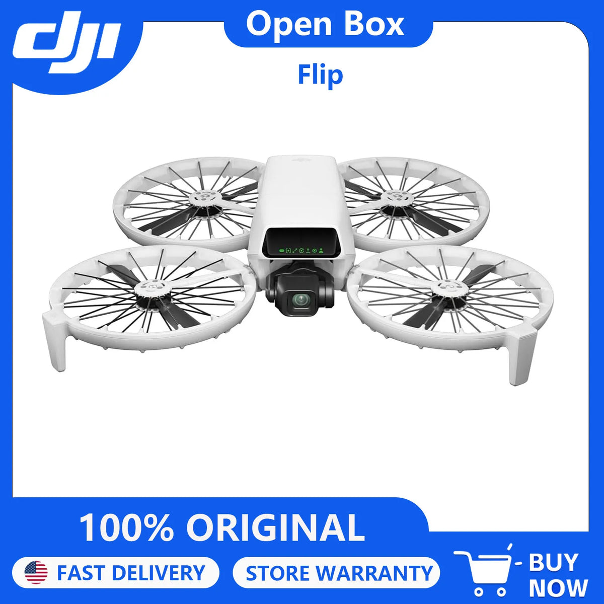 DJI Flip 4K UHD Camera Drone With 3-Axis Gimbal Stabilization