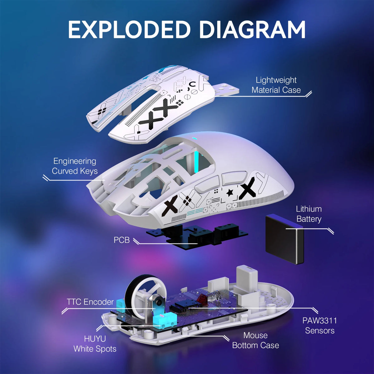 Attack Shark X11 Wireless Gaming Mouse RGB 22000 DPI