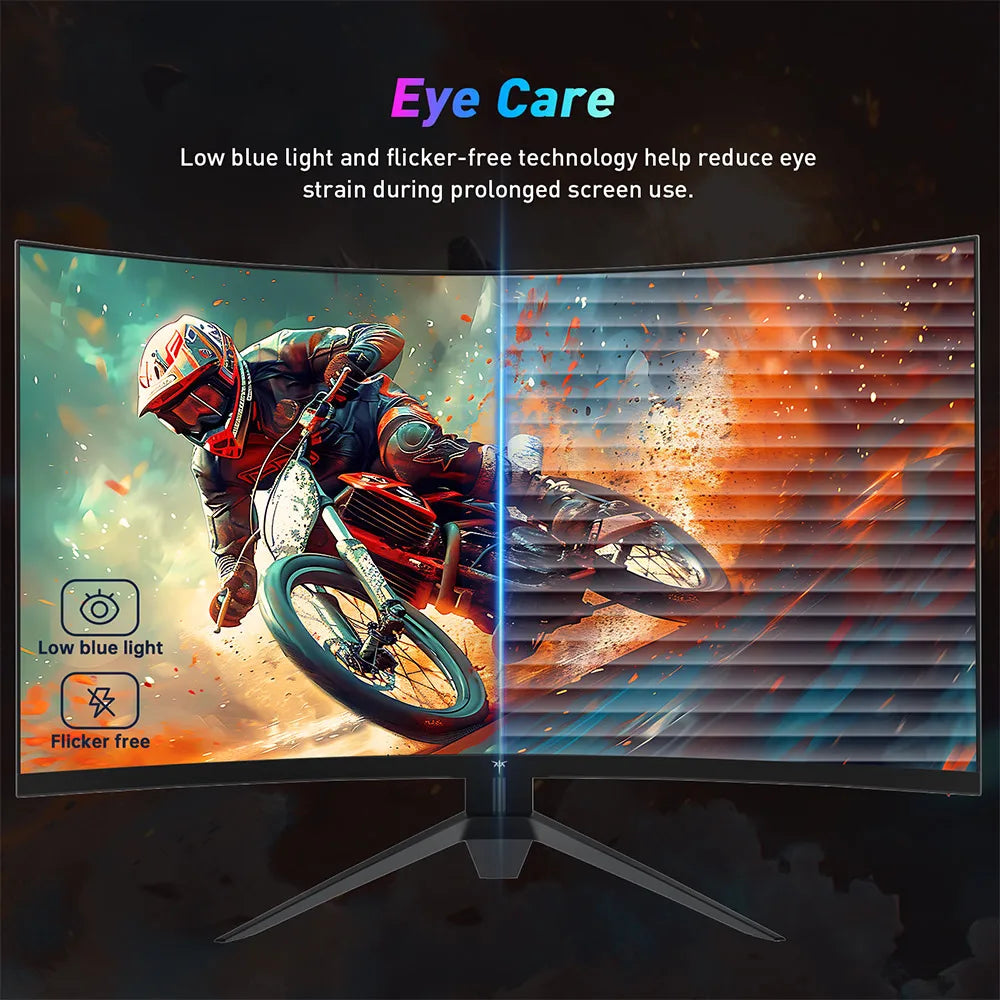 KTC H32S17F 32'' Curved Gaming Monitor, 1920*1080 HVA Panel, 240Hz Refresh Rate, 125% SRGB, 3500:1 Contrast Ratio, Adaptive Sync, HDR10, 3ms Response Time, 2*HDMI2.0 1*DP1.4 1*USB2.0 1*Audio, VESA Mount, Adjustable Tilt, Low