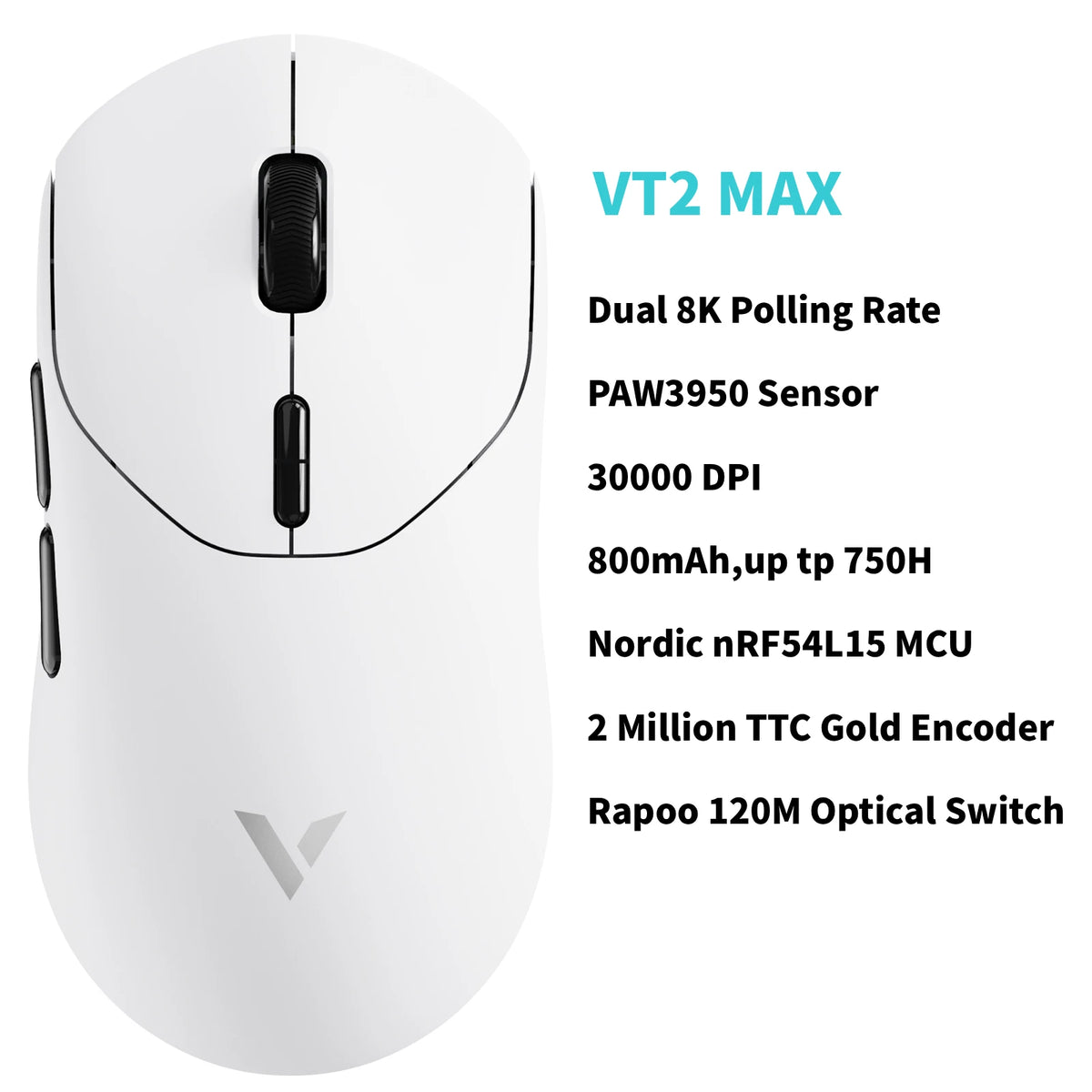 Rapoo Wireless Esports Gaming Mouse With True 8K Polling Rate