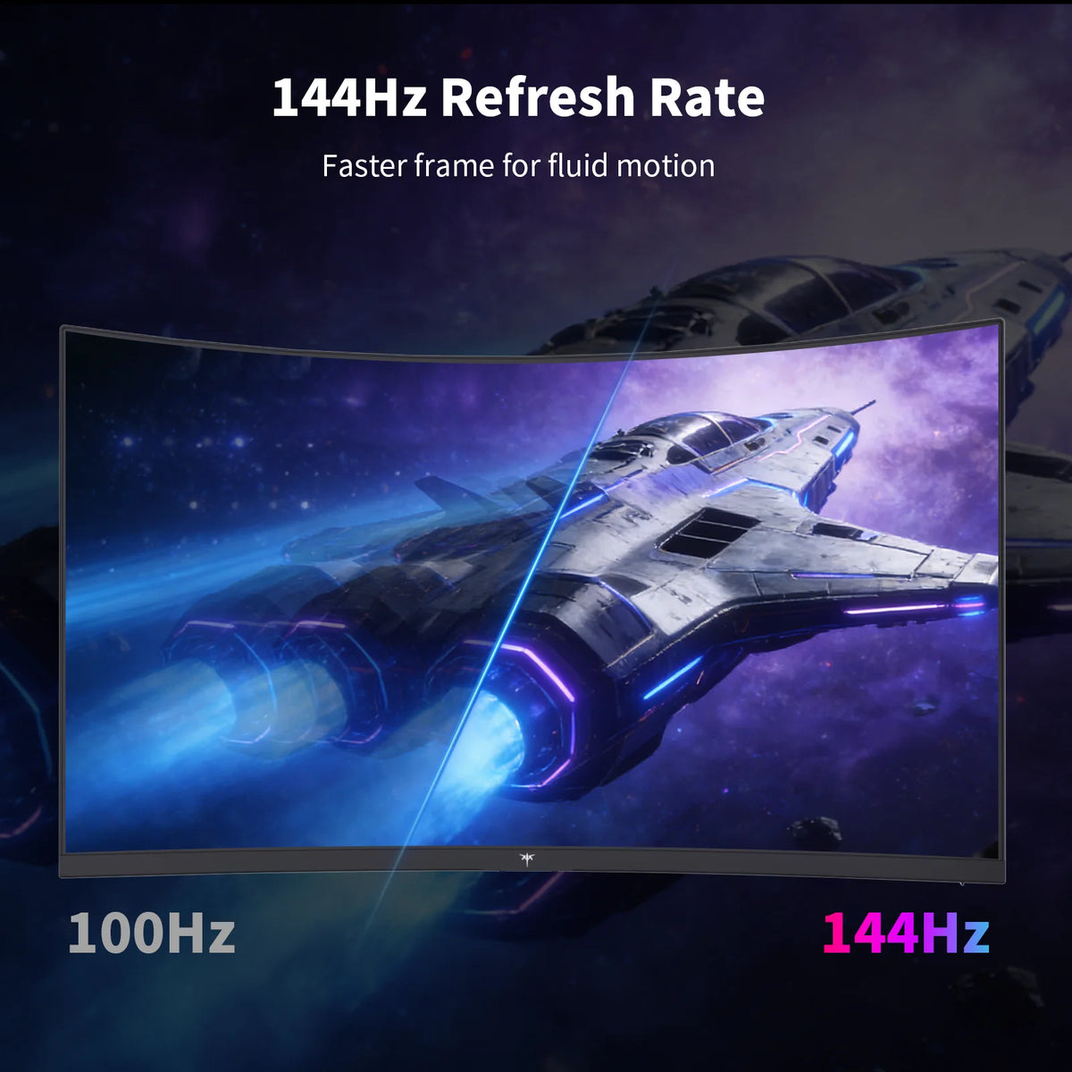 KTC Curved QHD Gaming Monitor With 144Hz HDR400 Adaptive Sync