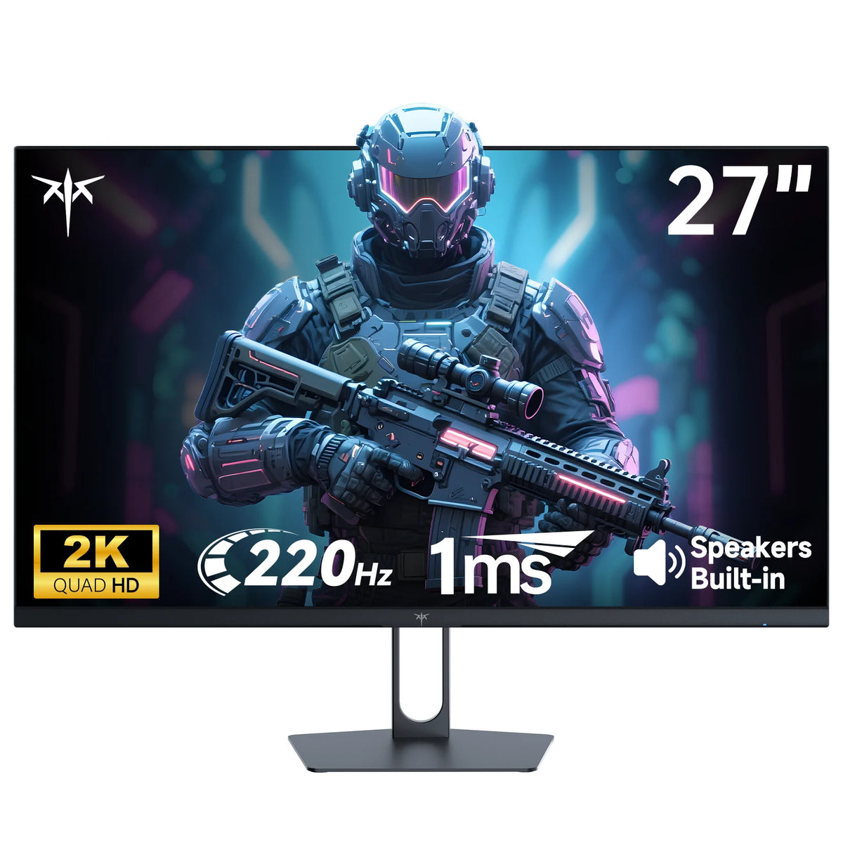 KTC 27 Inch Gaming Monitor - 2K QHD 2560 x 1440 Monitor, Up to 210Hz & 1ms IPS Monitors Gamer with HDMI 2.0 x 2 & DP1.4 x 2,