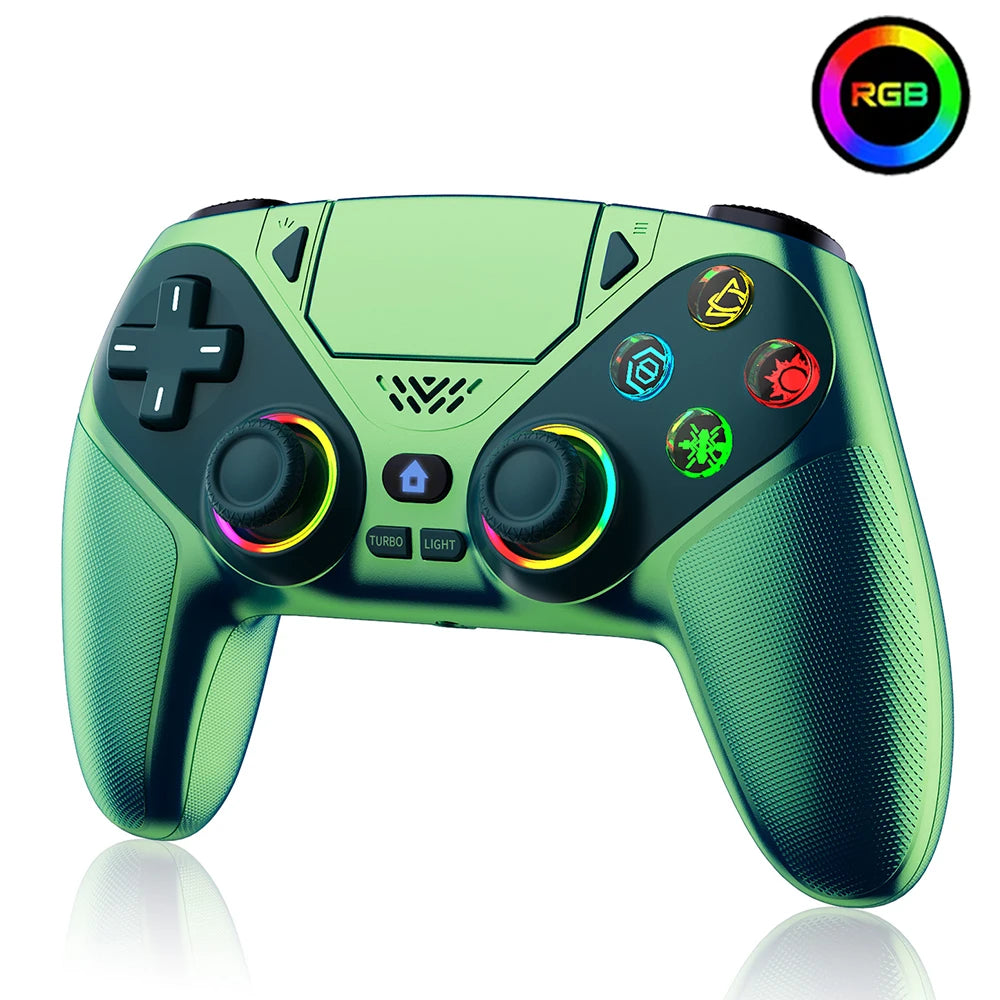 For Playstation 5 Controller RGB Wireless Gaming Controller Bluetooth Gamepad Controller PS5 With Macro/Turbo Dual Sense Vibrati